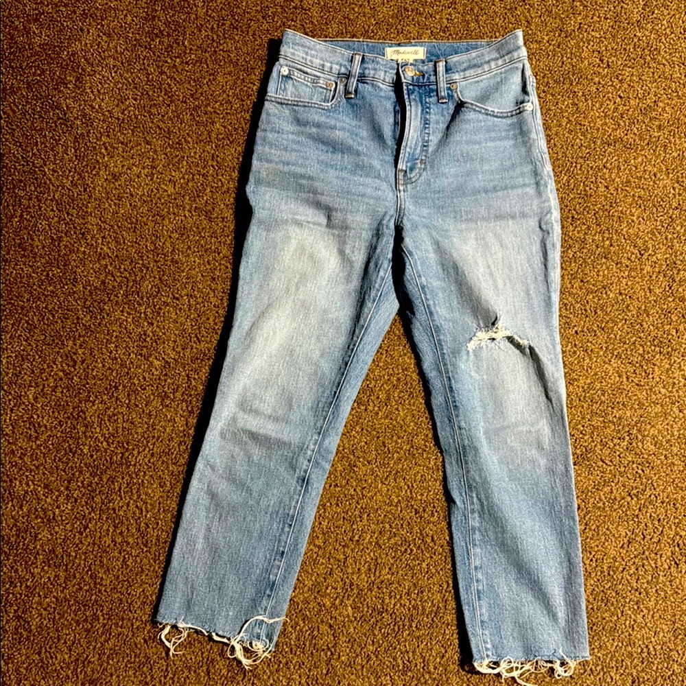 Distressed Blue Jeans